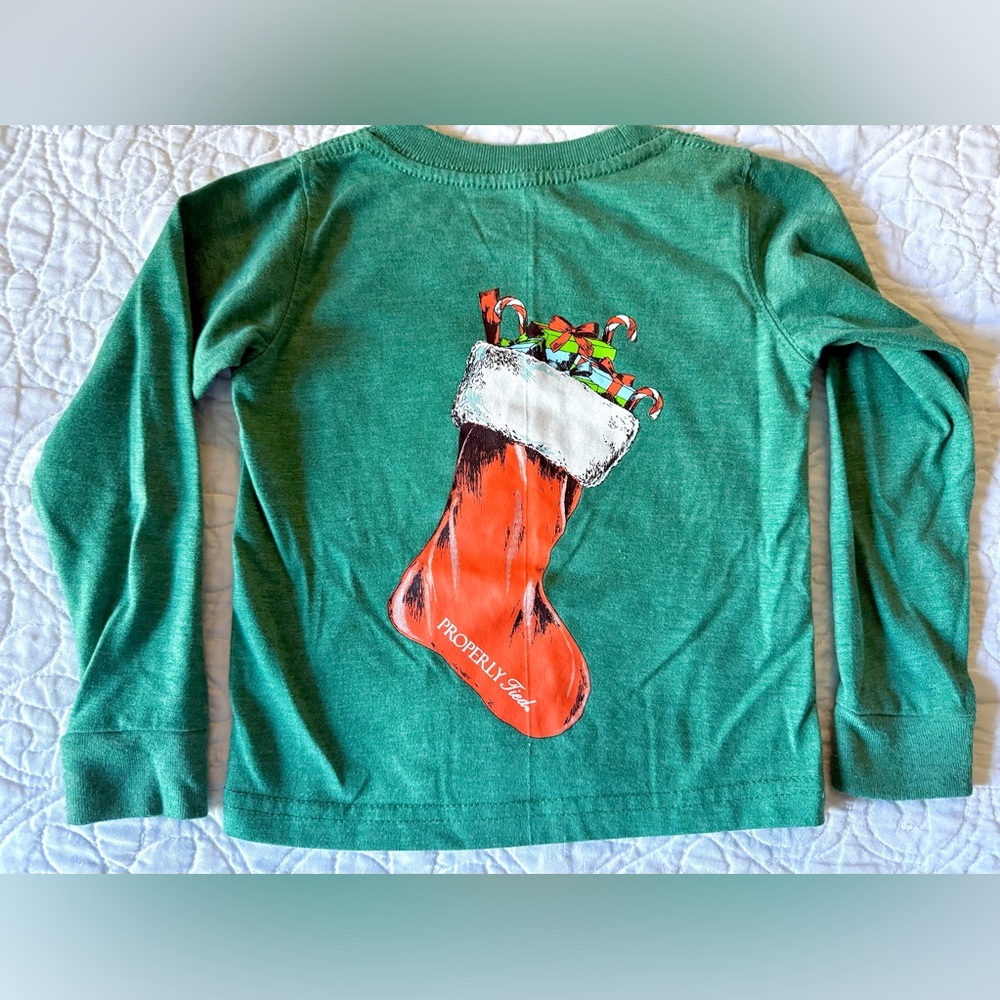 Properly Tied Baby Boy Long Sleeve T Shirt Christmas Bundle Set CandyCane PJ 12M - Picture 5 of 11